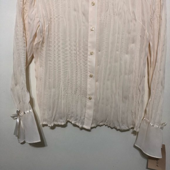Apostrophe NWT women’s sheer crinkle  top Size S - Picture 5 of 15